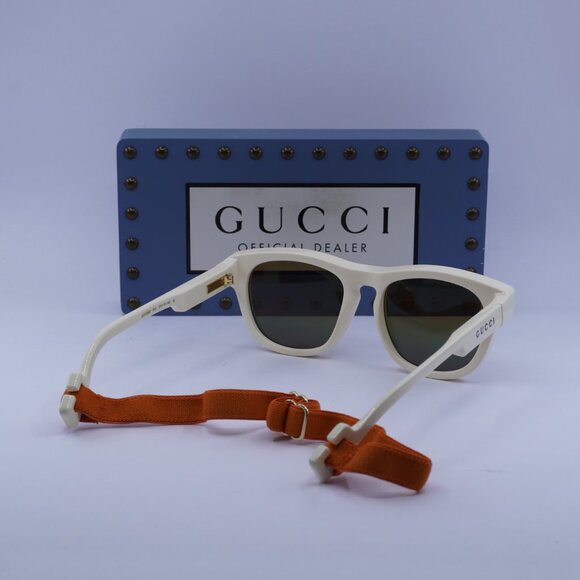 Gucci GG1238S 003 Square Sunglasses - Ivory\Brown Multilayer Rainbow - Picture 9 of 10